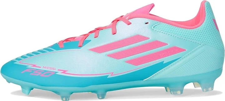adidas F50 League Messi Firm Ground/Multi Ground Soccer Shoes Flash Aqua/Lucid Pink/Lucid Cyan : Men's 10.5 - Women's 11.5 Medium, Rubber - Image 6