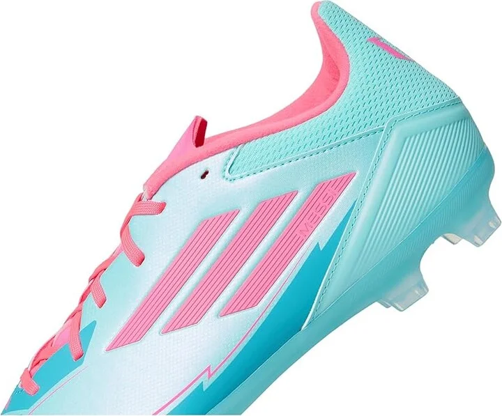 adidas F50 League Messi Firm Ground/Multi Ground Soccer Shoes Flash Aqua/Lucid Pink/Lucid Cyan : Men's 10.5 - Women's 11.5 Medium, Rubber - Image 7