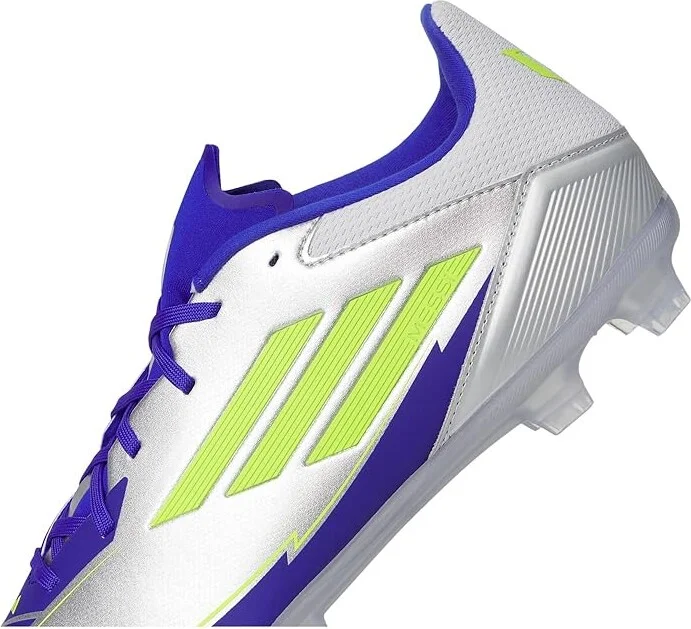 adidas F50 League Messi Firm Ground/Multi Ground Soccer Shoes Silver Metallic/Solar Yellow/Lucid Blue : Men's 11 - Women's 12 Medium, Rubber - Image 7
