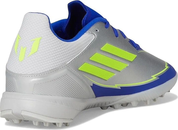 adidas F50 League Messi Turf Soccer Shoes Silver Metallic/Solar Yellow/Lucid Blue : Men's 12 - Women's 13 Medium, Rubber - Image 4
