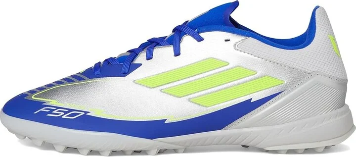 adidas F50 League Messi Turf Soccer Shoes Silver Metallic/Solar Yellow/Lucid Blue : Men's 12 - Women's 13 Medium, Rubber - Image 6