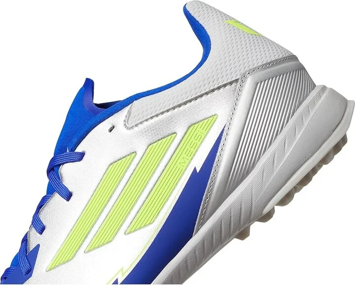 adidas F50 League Messi Turf Soccer Shoes Silver Metallic/Solar Yellow/Lucid Blue : Men's 12 - Women's 13 Medium, Rubber - Image 7
