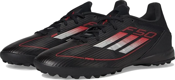 adidas F50 League Turf Soccer Cleats Soccer Shoes Black/Iron Metallic/Lucid Red : Men's 10.5 - Women's 11.5 Medium, Synthetic