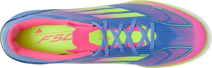 adidas F50 League Turf Soccer Cleats Soccer Shoes Blue Fusion/Lucid Lemon/Lucid Pink : Men's 13 - Women's 14 Medium, Synthetic - Image 2
