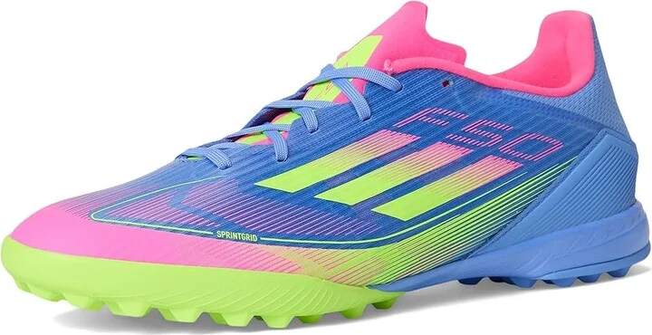 adidas F50 League Turf Soccer Cleats Soccer Shoes Blue Fusion/Lucid Lemon/Lucid Pink : Men's 13 - Women's 14 Medium, Synthetic - Image 5