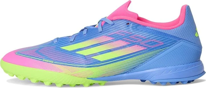 adidas F50 League Turf Soccer Cleats Soccer Shoes Blue Fusion/Lucid Lemon/Lucid Pink : Men's 13 - Women's 14 Medium, Synthetic - Image 6