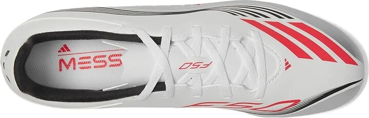 adidas F50 Messi Club Firm/Multi Ground SoccerCleats Soccer Shoes White/Lucid Red/Silver Metallic : Men's 10 - Women's 11 Medium, Rubber - Image 2