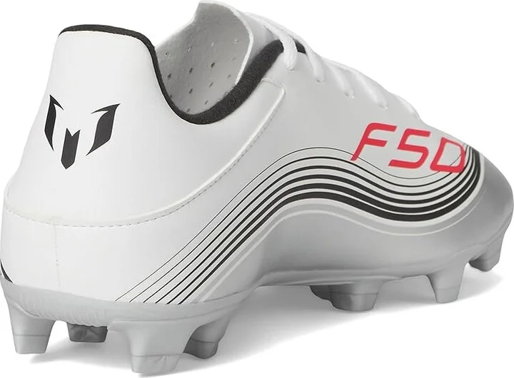 adidas F50 Messi Club Firm/Multi Ground SoccerCleats Soccer Shoes White/Lucid Red/Silver Metallic : Men's 10 - Women's 11 Medium, Rubber - Image 4