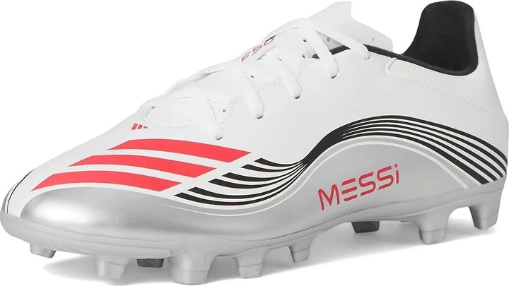 adidas F50 Messi Club Firm/Multi Ground SoccerCleats Soccer Shoes White/Lucid Red/Silver Metallic : Men's 10 - Women's 11 Medium, Rubber - Image 5