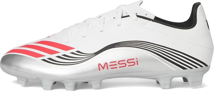 adidas F50 Messi Club Firm/Multi Ground SoccerCleats Soccer Shoes White/Lucid Red/Silver Metallic : Men's 10 - Women's 11 Medium, Rubber - Image 6