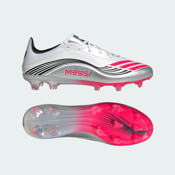 adidas F50 Messi Pro Firm Ground Cleats Cloud White 6 Unisex