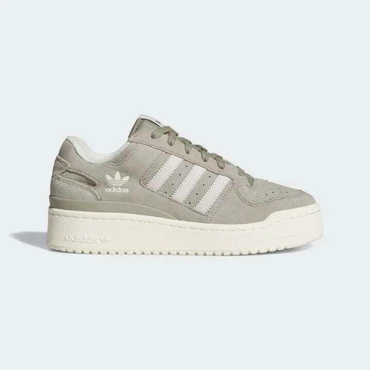 adidas Forum Bold Stripes Shoes Silver Pebble 4.5 Womens