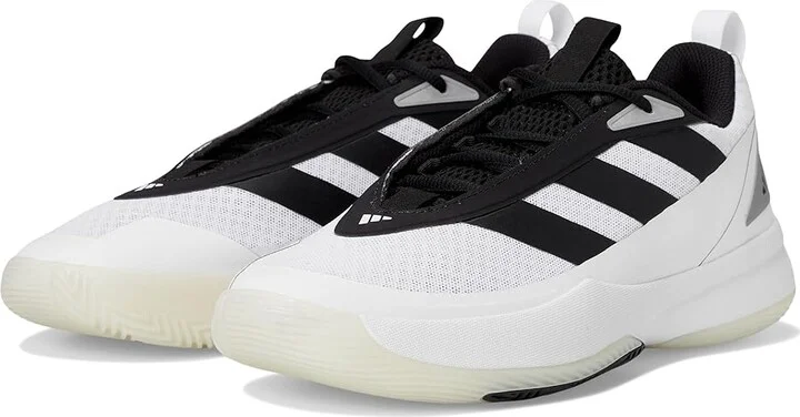 adidas Front Court Basketball Shoes Shoes White/Black/White : Men's 8.5 - Women's 9.5 Medium, Leather