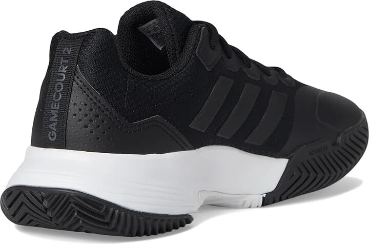adidas Game Court 2 Tennis Shoes Men's Shoes Core Black/Core Black/Grey Four : 12 D - Medium, Synthetic - Image 4