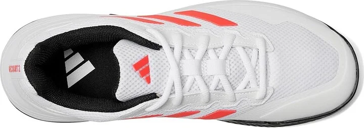 adidas Game Court 2 Tennis Shoes Men's Shoes White/Lucid Red/Black : 6.5 D - Medium, Synthetic - Image 2