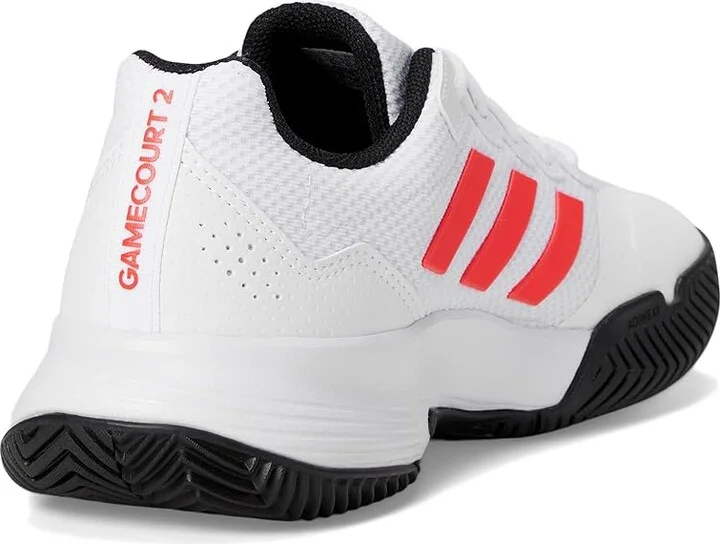 adidas Game Court 2 Tennis Shoes Men's Shoes White/Lucid Red/Black : 6.5 D - Medium, Synthetic - Image 4