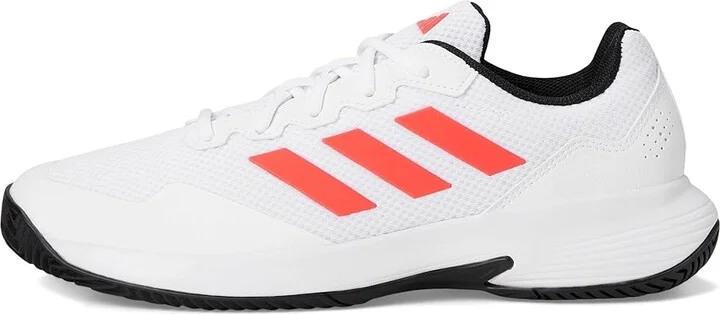 adidas Game Court 2 Tennis Shoes Men's Shoes White/Lucid Red/Black : 6.5 D - Medium, Synthetic - Image 6
