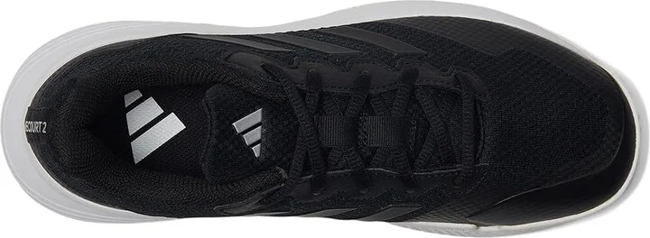 adidas Game Court 2 Tennis Shoes Women's Shoes Black/Black/Silver Metallic : 8 B - Medium - Image 2