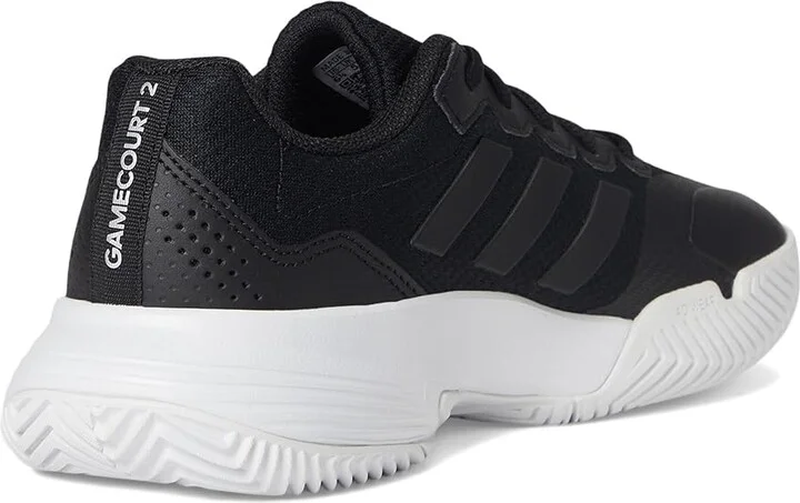 adidas Game Court 2 Tennis Shoes Women's Shoes Black/Black/Silver Metallic : 8 B - Medium - Image 4