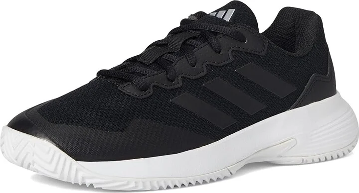 adidas Game Court 2 Tennis Shoes Women's Shoes Black/Black/Silver Metallic : 8 B - Medium - Image 5