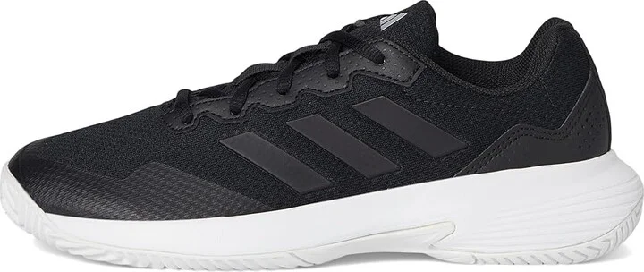 adidas Game Court 2 Tennis Shoes Women's Shoes Black/Black/Silver Metallic : 8 B - Medium - Image 6