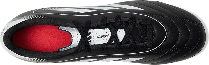 adidas Goletto IX Firm Ground/Multi Ground Soccer Cleats Soccer Shoes Black/White/Better Scarlet : Men's 10.5 - Women's 11.5 Medium, Rubber - Image 2