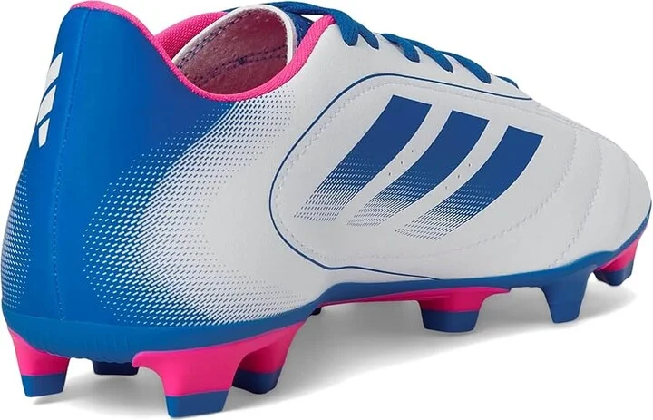 adidas Goletto IX Firm Ground/Multi Ground Soccer Cleats Soccer Shoes White/Bright Royal/Team Shock Pink : Men's 10 - Women's 11 Medium - Image 4