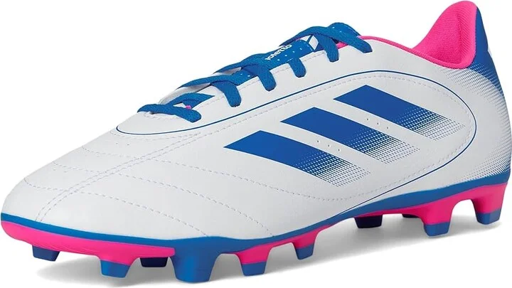 adidas Goletto IX Firm Ground/Multi Ground Soccer Cleats Soccer Shoes White/Bright Royal/Team Shock Pink : Men's 10 - Women's 11 Medium - Image 5