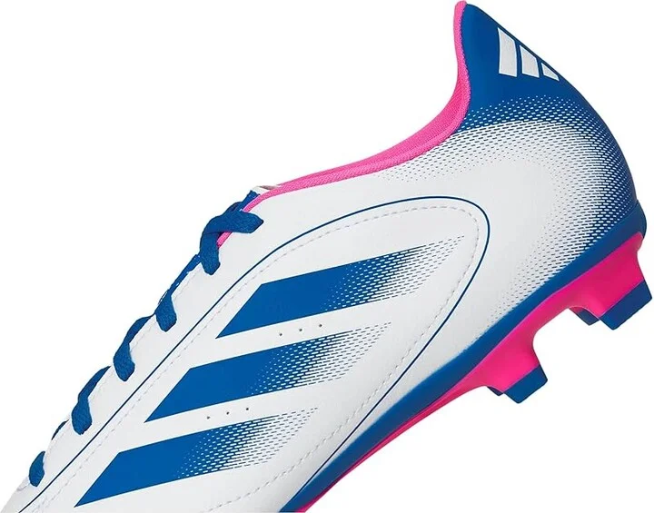 adidas Goletto IX Firm Ground/Multi Ground Soccer Cleats Soccer Shoes White/Bright Royal/Team Shock Pink : Men's 10 - Women's 11 Medium - Image 7