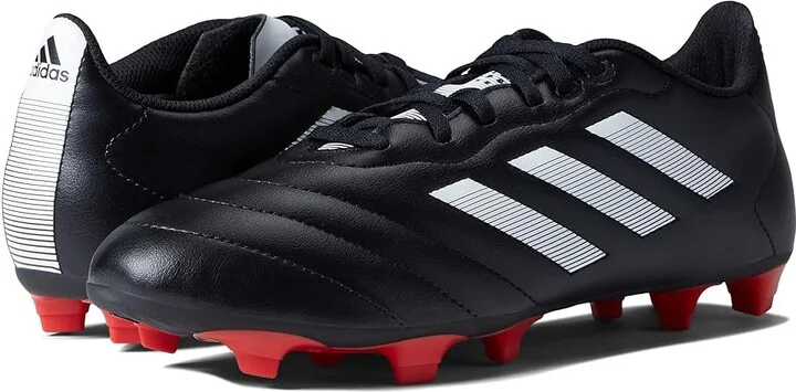 adidas Goletto Viii Firm Ground Soccer Cleats Shoes Black/White/Red : Men's 5.5 - Women's 6.5 Medium, Synthetic