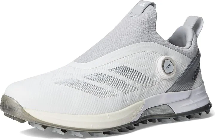 adidas Golf Adizero ZG BOA Spikeless Golf Shoes Men's Golf Shoes Footwear White/Silver Metallic/Light Solid Grey : 12 D - Medium, Leather - Image 5