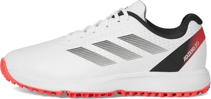adidas Golf Adizero ZG Spikeless Golf Shoes Footwear White/Lucid Red/Core Black : 3 Little Kid M, Synthetic - Image 6