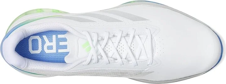 adidas Golf Adizero ZG Spikeless Golf Shoes Men's Golf Shoes Footwear White/Silver Metallic/Lime Burst : 7 D - Medium, Synthetic - Image 2