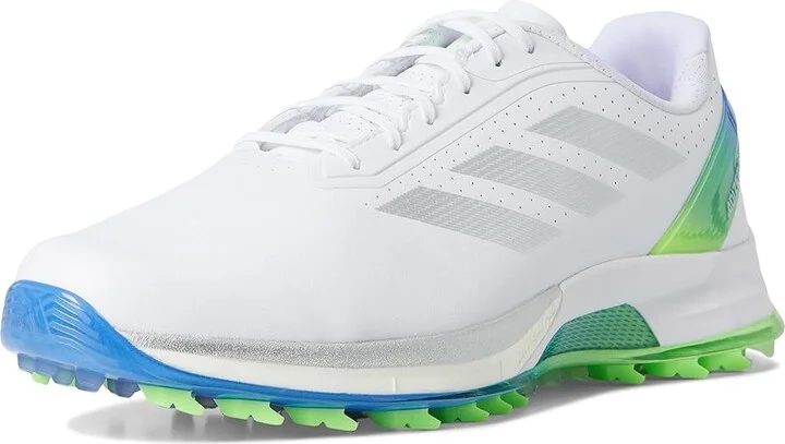 adidas Golf Adizero ZG Spikeless Golf Shoes Men's Golf Shoes Footwear White/Silver Metallic/Lime Burst : 7 D - Medium, Synthetic - Image 5