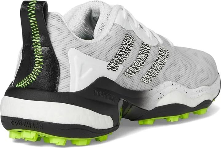 adidas Golf Codechaos 25 Golf Shoes Men's Golf Shoes Footwear White/Core Black/Lucid Lemon : 10 D - Medium, Leather - Image 4
