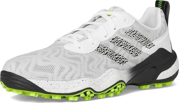 adidas Golf Codechaos 25 Golf Shoes Men's Golf Shoes Footwear White/Core Black/Lucid Lemon : 10 D - Medium, Leather - Image 5