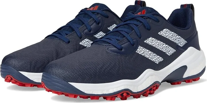 adidas Golf Codechaos 25 Spikeless Golf Shoes Men's Golf Shoes Collegiate Navy/Footwear White/Better Scarlet : 9 D - Medium, Faux Leather