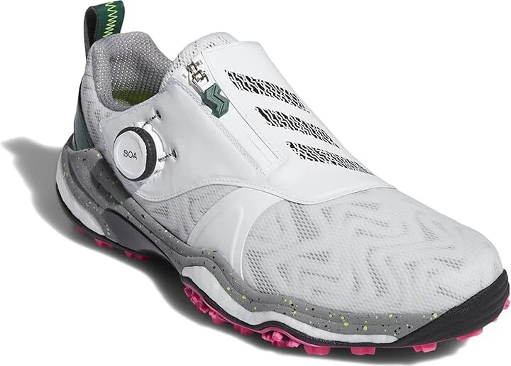 adidas Golf Codechaos BOA 25 Golf Shoes Men's Golf Shoes Footwear White/Core Black/Collegiate Green : 11.5 D - Medium, Textile