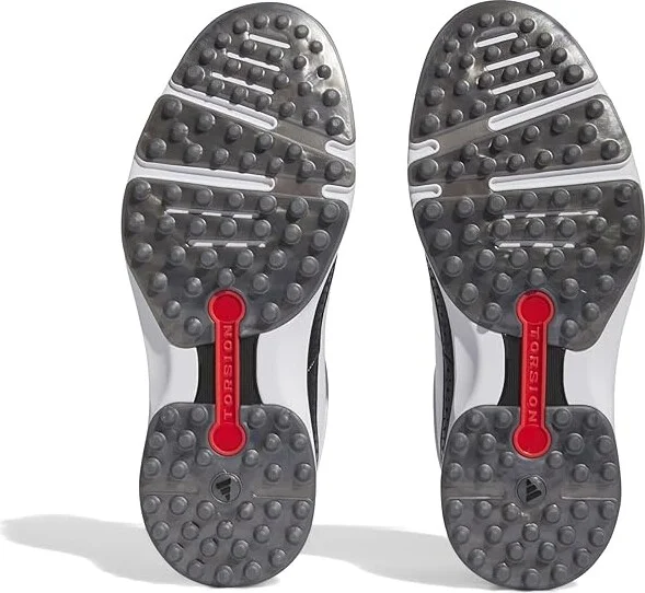 adidas Golf MC80 Spikeless Golf Shoe Men's Shoes Footwear White/Core Black/Bright Red : 9 D - Medium, Leather/Synthetic - Image 3