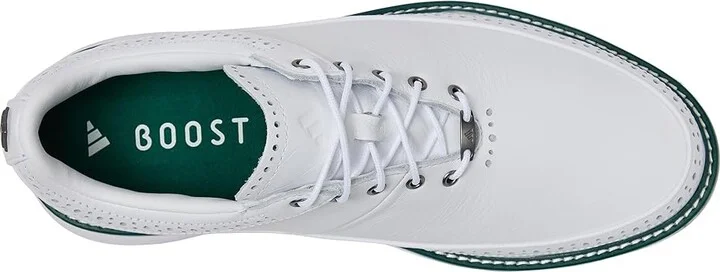 adidas Golf MC80 Spikeless Golf Shoes Shoes Footwear White/Silvermet/Collgreen : Men's 10.5 - Women's 11.5 Medium, Leather - Image 2