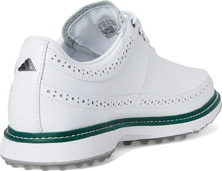 adidas Golf MC80 Spikeless Golf Shoes Shoes Footwear White/Silvermet/Collgreen : Men's 10.5 - Women's 11.5 Medium, Leather - Image 4