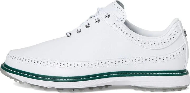 adidas Golf MC80 Spikeless Golf Shoes Shoes Footwear White/Silvermet/Collgreen : Men's 10.5 - Women's 11.5 Medium, Leather - Image 6