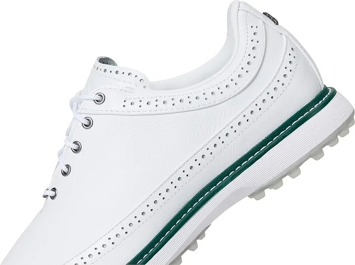 adidas Golf MC80 Spikeless Golf Shoes Shoes Footwear White/Silvermet/Collgreen : Men's 10.5 - Women's 11.5 Medium, Leather - Image 7
