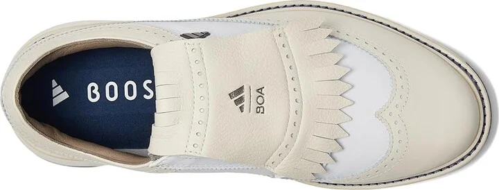 adidas Golf MC87 BOA Spikeless Golf Shoes Men's Golf Shoes White/Footwear White/Collegiate Navy : 12.5 D - Medium, Leather - Image 2