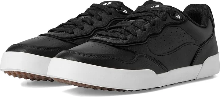 adidas Golf Retrocross 25 Spikeless Golf Shoes Men's Golf Shoes Core Black/Footwear White/Gum 5 : 12 D - Medium, Faux Leather