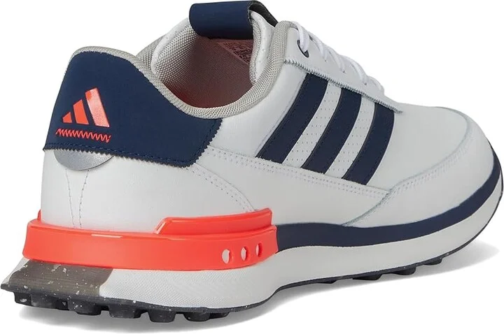 adidas Golf S2G 24 Leather Spikeless Golf Shoes Men's Shoes Footwear White/Collegiate Navy/Lucid Red : 9.5 D - Medium - Image 4