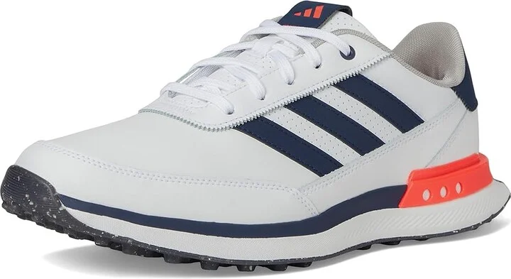 adidas Golf S2G 24 Leather Spikeless Golf Shoes Men's Shoes Footwear White/Collegiate Navy/Lucid Red : 9.5 D - Medium - Image 5