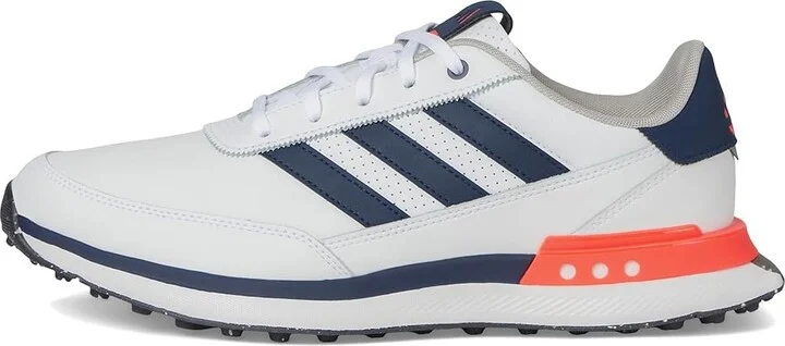 adidas Golf S2G 24 Leather Spikeless Golf Shoes Men's Shoes Footwear White/Collegiate Navy/Lucid Red : 9.5 D - Medium - Image 6