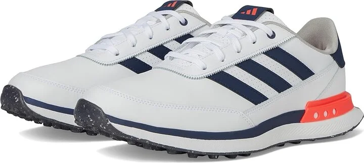 adidas Golf S2G 24 Leather Spikeless Golf Shoes Men's Shoes Footwear White/Collegiate Navy/Lucid Red : 9.5 D - Medium