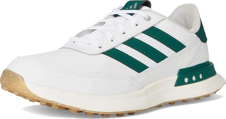 adidas Golf S2G 24 Leather Spikeless Golf Shoes Men's Shoes Footwear White/Collgreen/Gum4 : 12 D - Medium - Image 5